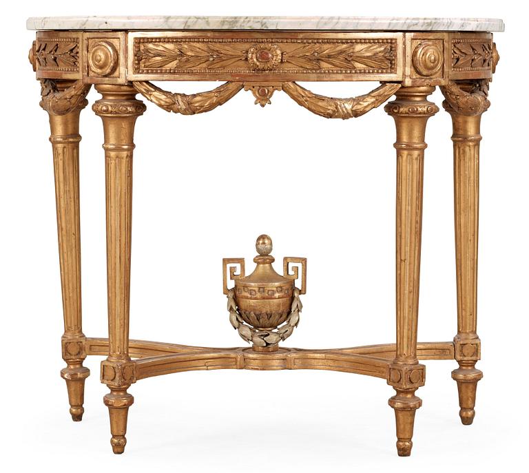 A Gustavian late 18th century console table.