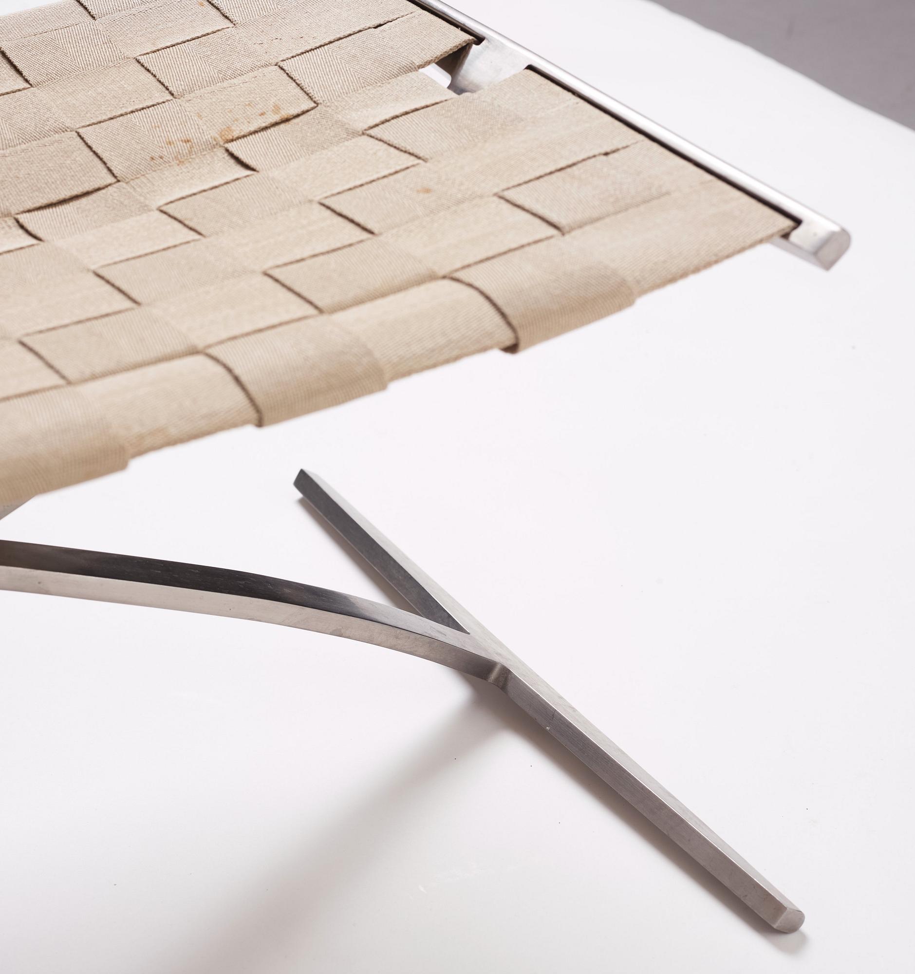 Preben Fabricius & Jørgen Kastholm, taburett, modell "4391", Bo-Ex, Danmark, tidigt 1960-tal.