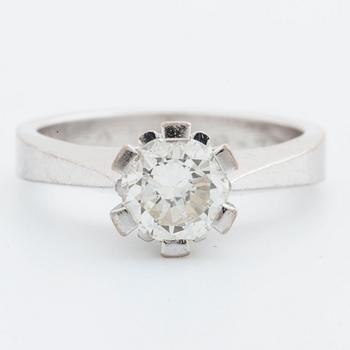 RING 18K whitegold, 1,05 ct, W VVS valuation letter. Evert Lindberg, Juvelateljen AB, Gothenburg 2006.