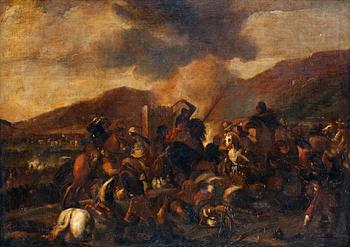 Salvator Rosa Circle of, Equestrian battle.