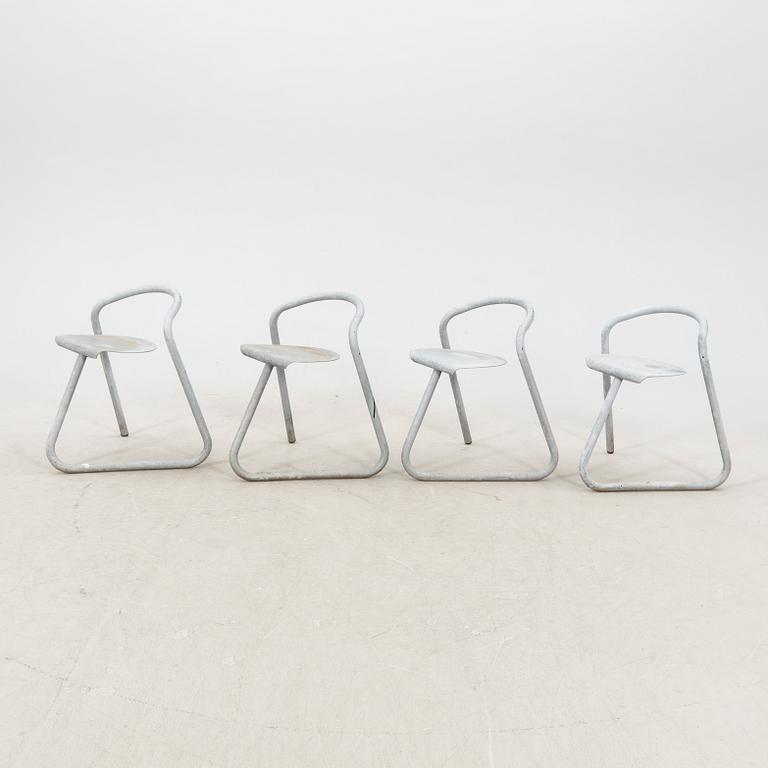 A set of four chairs from the 21st century.