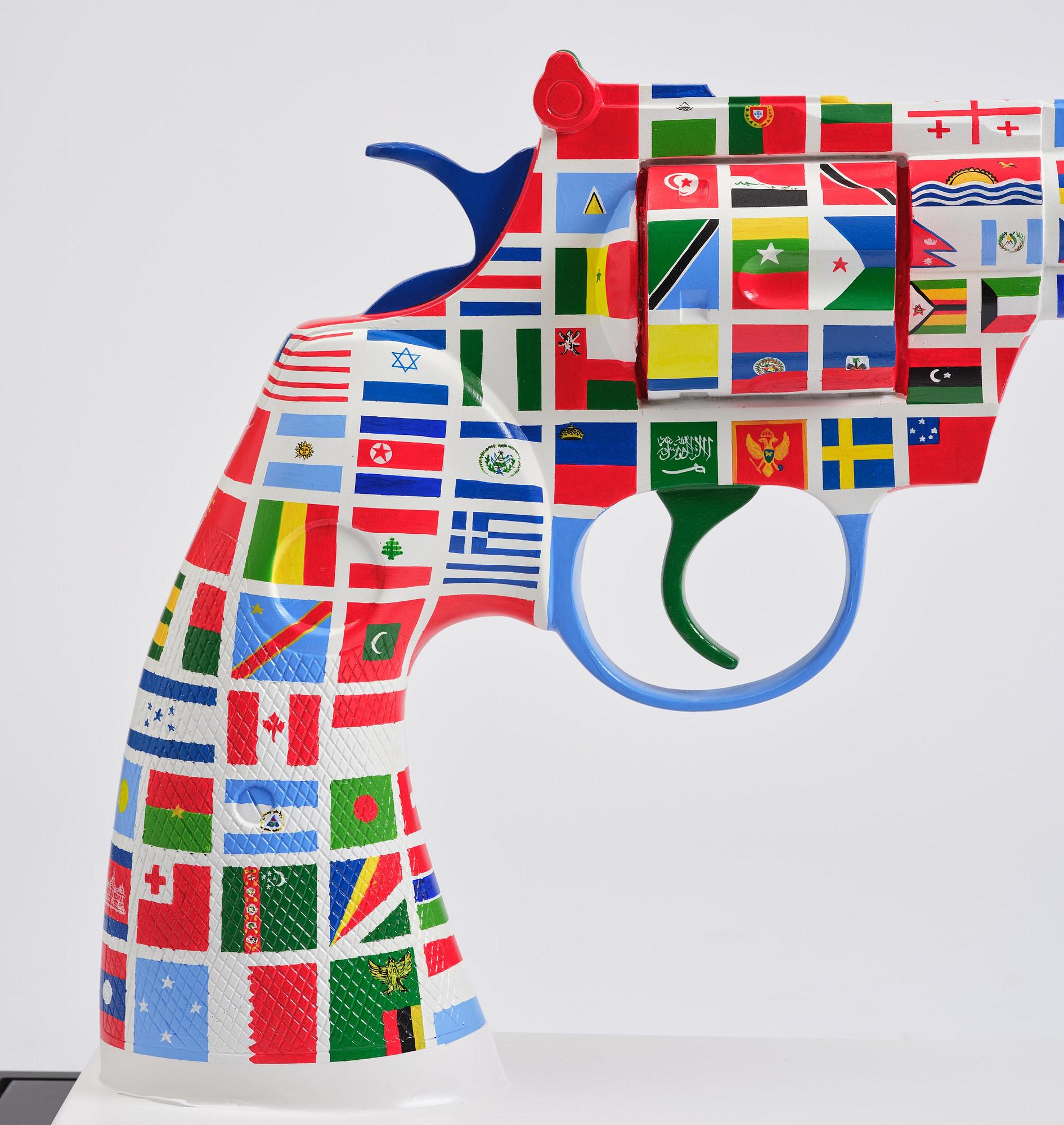 Carl Fredrik Reuterswärd, "One World for Non-Violence".