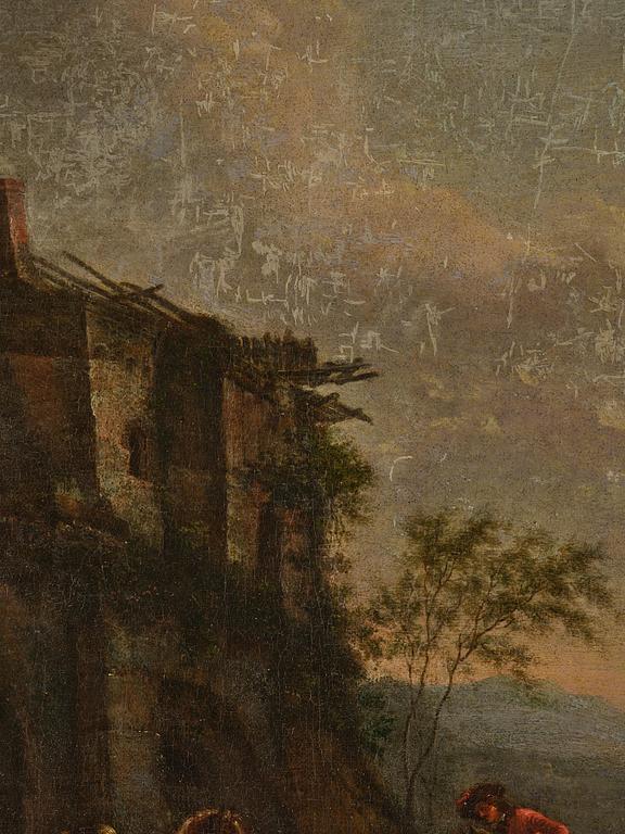 Philips Wouwerman, follower of, Resting company at the blacksmith's.