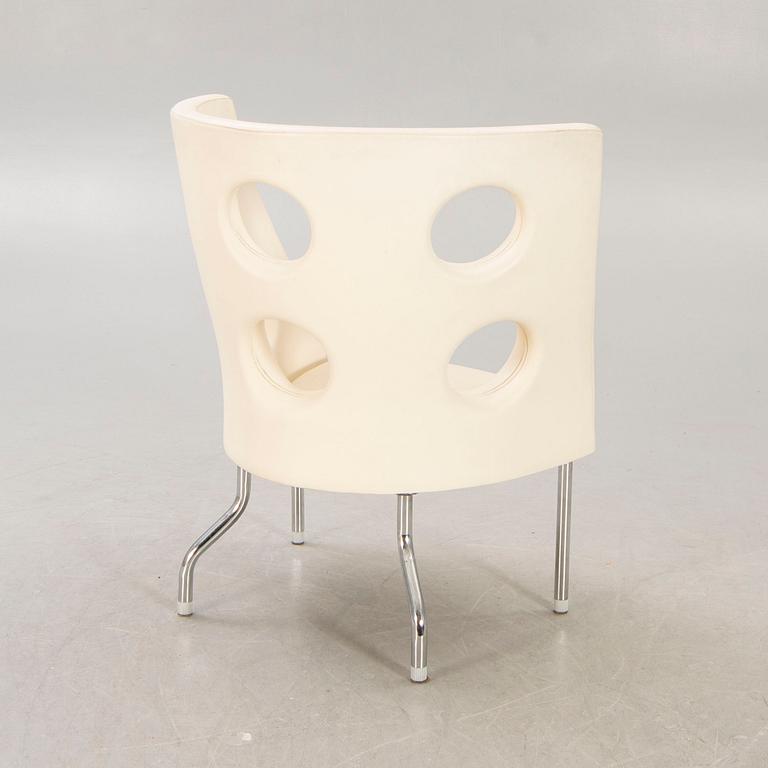 Paolo Rizzatto, A "Monoflexus" chrome and leather easy chair for Alias  later part of the 20th century.