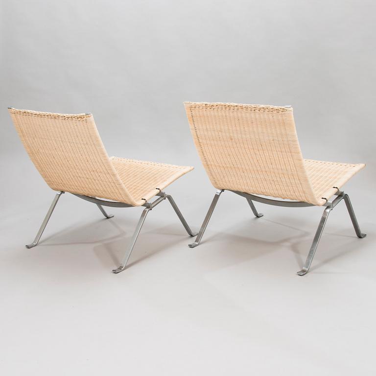 POUL KJAERHOLM, A pair of Danish 'PK22' easychairs for  E. Kold Christensen.