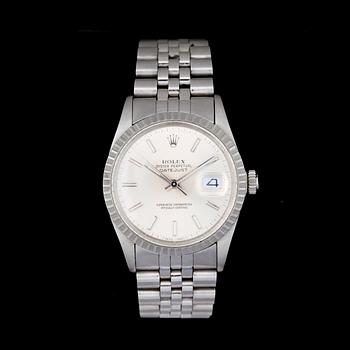 ARMBANDSUR, Rolex Oyster Perpetual, Datejust, stål, cert, 1988.