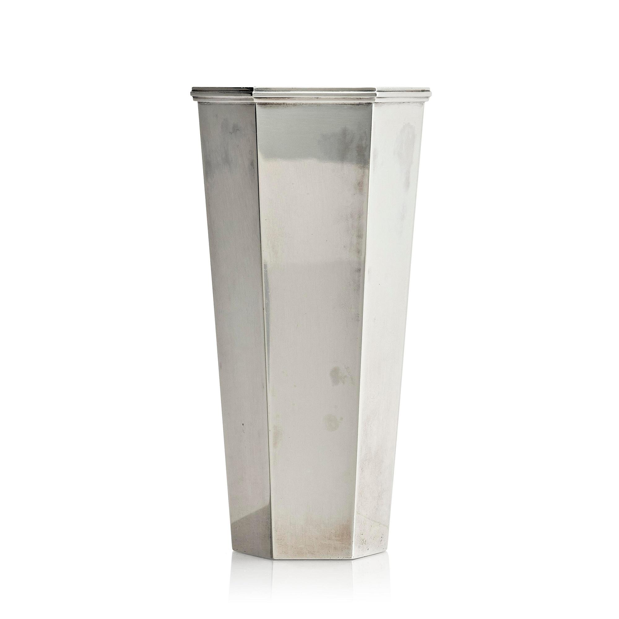 Wiwen Nilsson, a sterling silver vase, Lund, Sweden 1947.