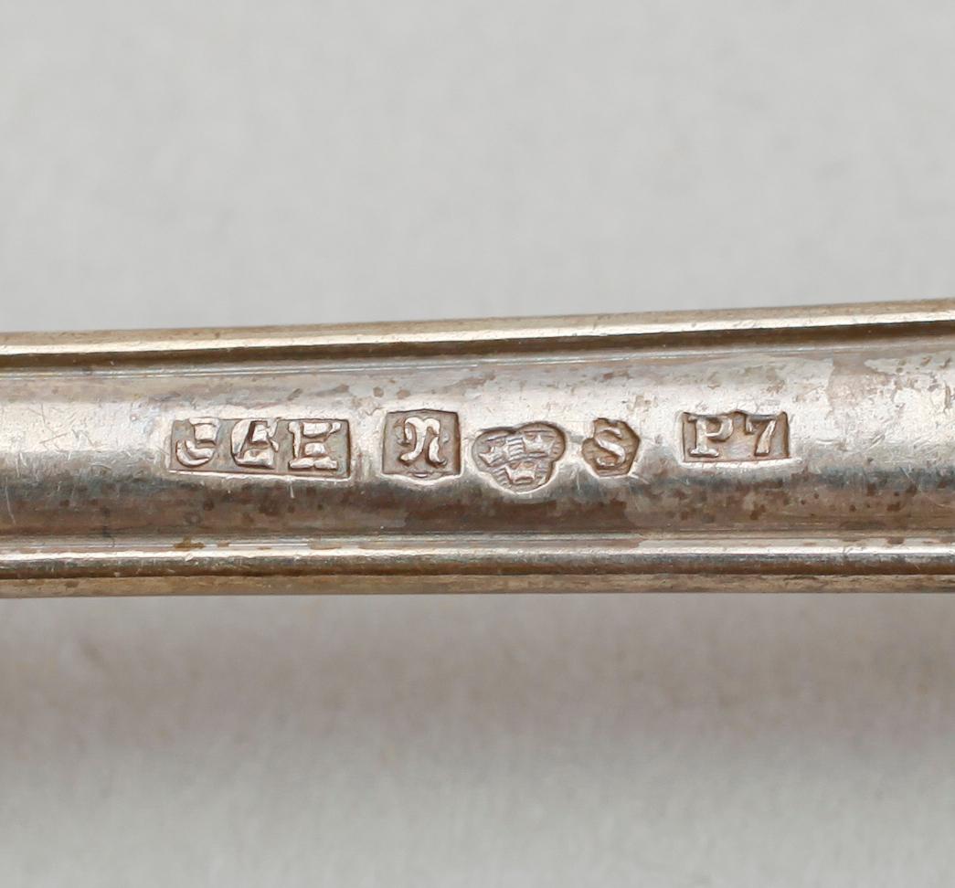 SKEDAR, 7 st (5+2), silver, svenska stämplar, 1900-talets mitt. Vikt ca 363 g.