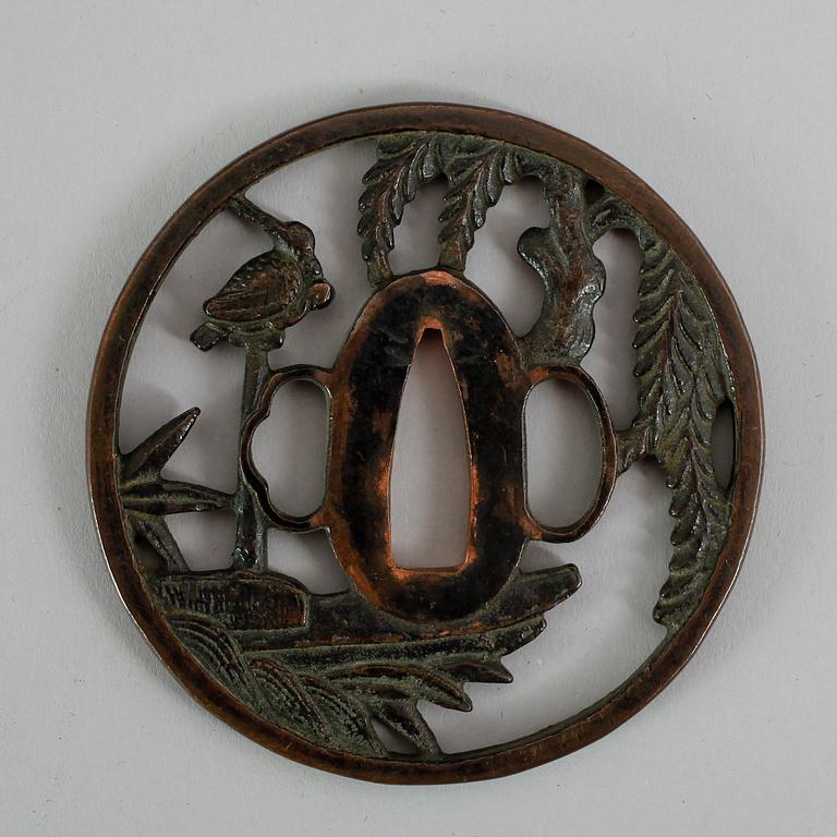 TSUBA, brons, Japan, 1800-tal.