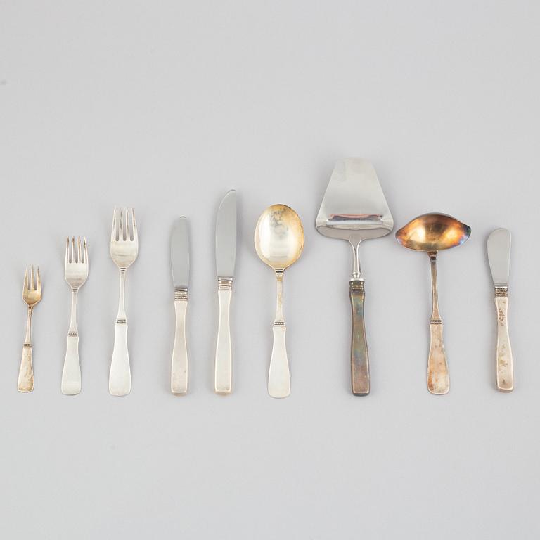Eric Löfman, a 73-piece Swedish silver cutlery, model 'Uppsala', including MGAB, Lidköping 1967.