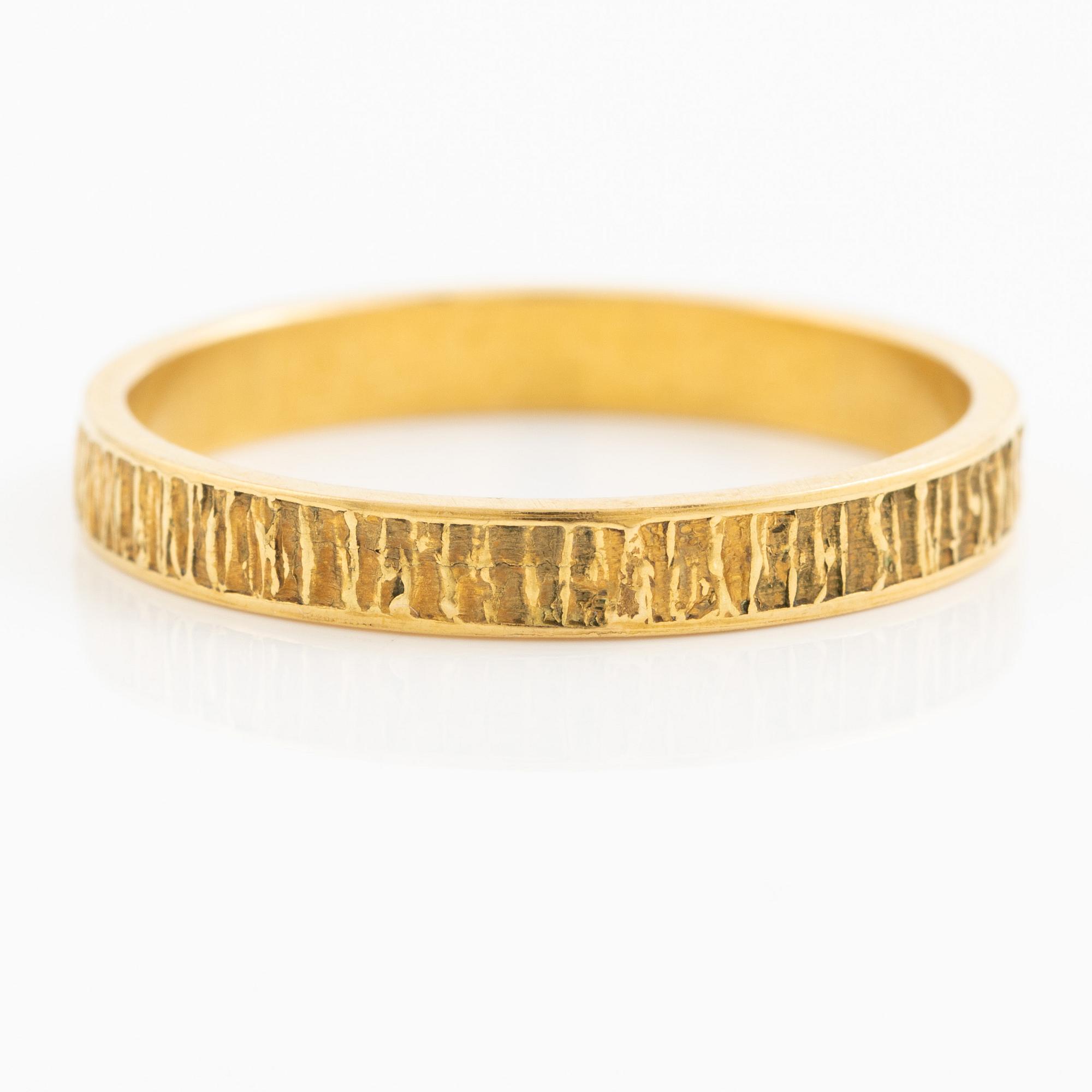 Lapponia, ring, 18K gold, Finland 1977.