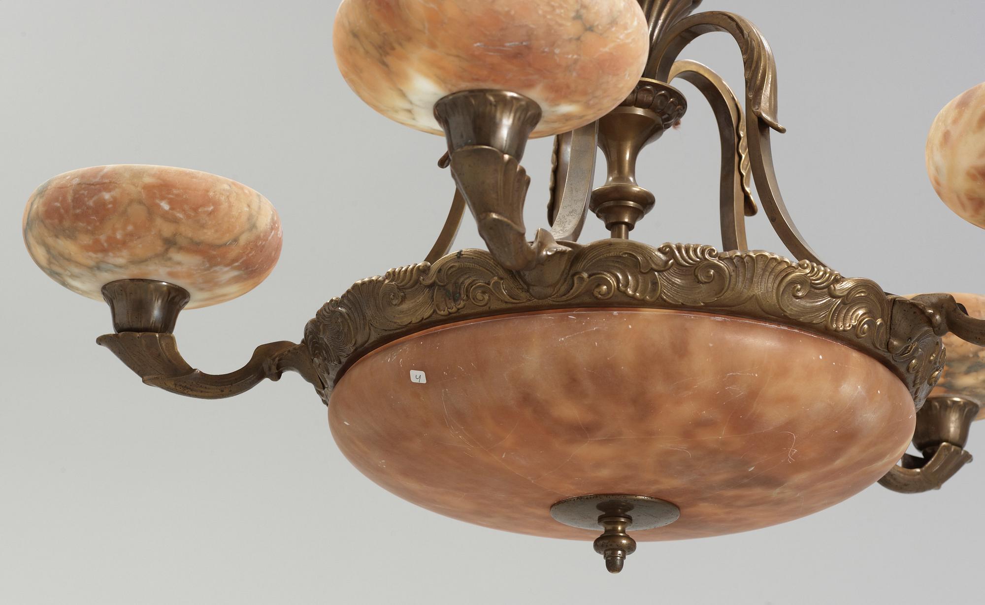 TAKLAMPA, 1930/40-tal. Höjd ca 88 cm.