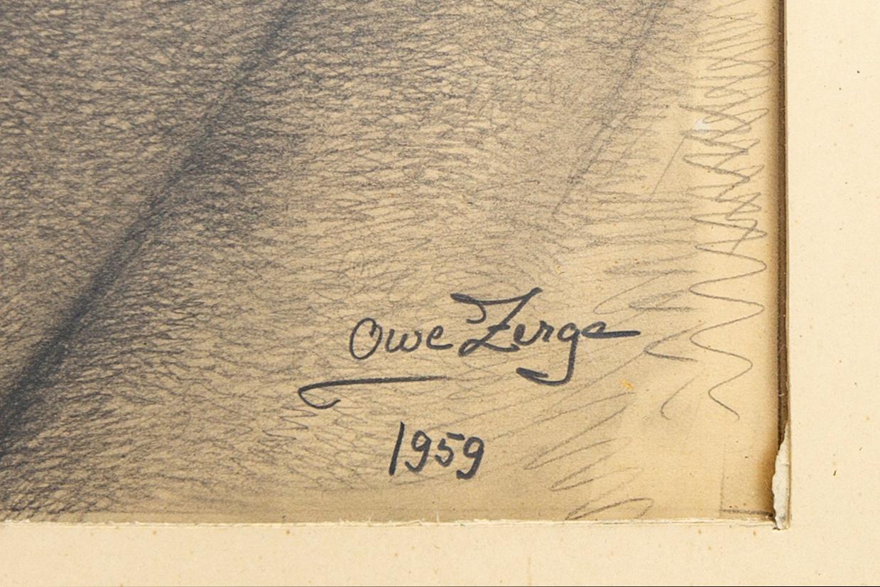 OWE ZERGE, a signed and dated drawing.