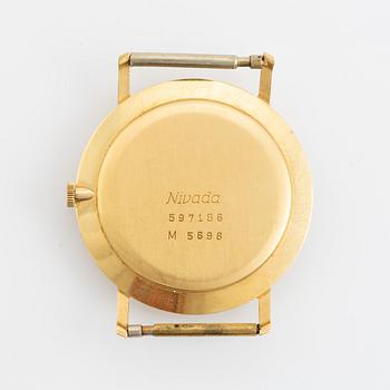 Wristwatch, 18K guld, 33 mm.