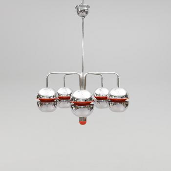 TAKLAMPA, kromad metall, 1960-tal. Höjd ca 75 cm.