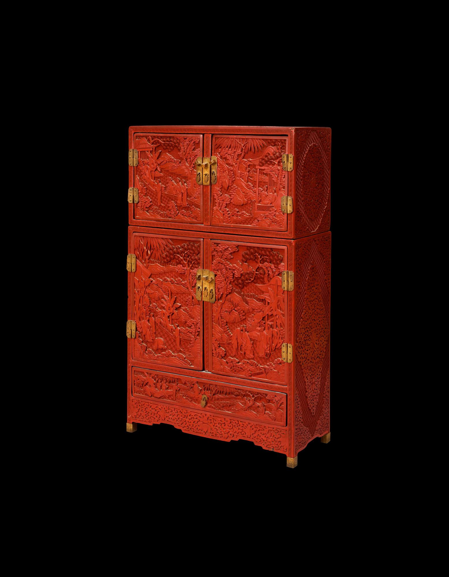 SKÅP, lack, Qing dynastin, 17/1800-tal.