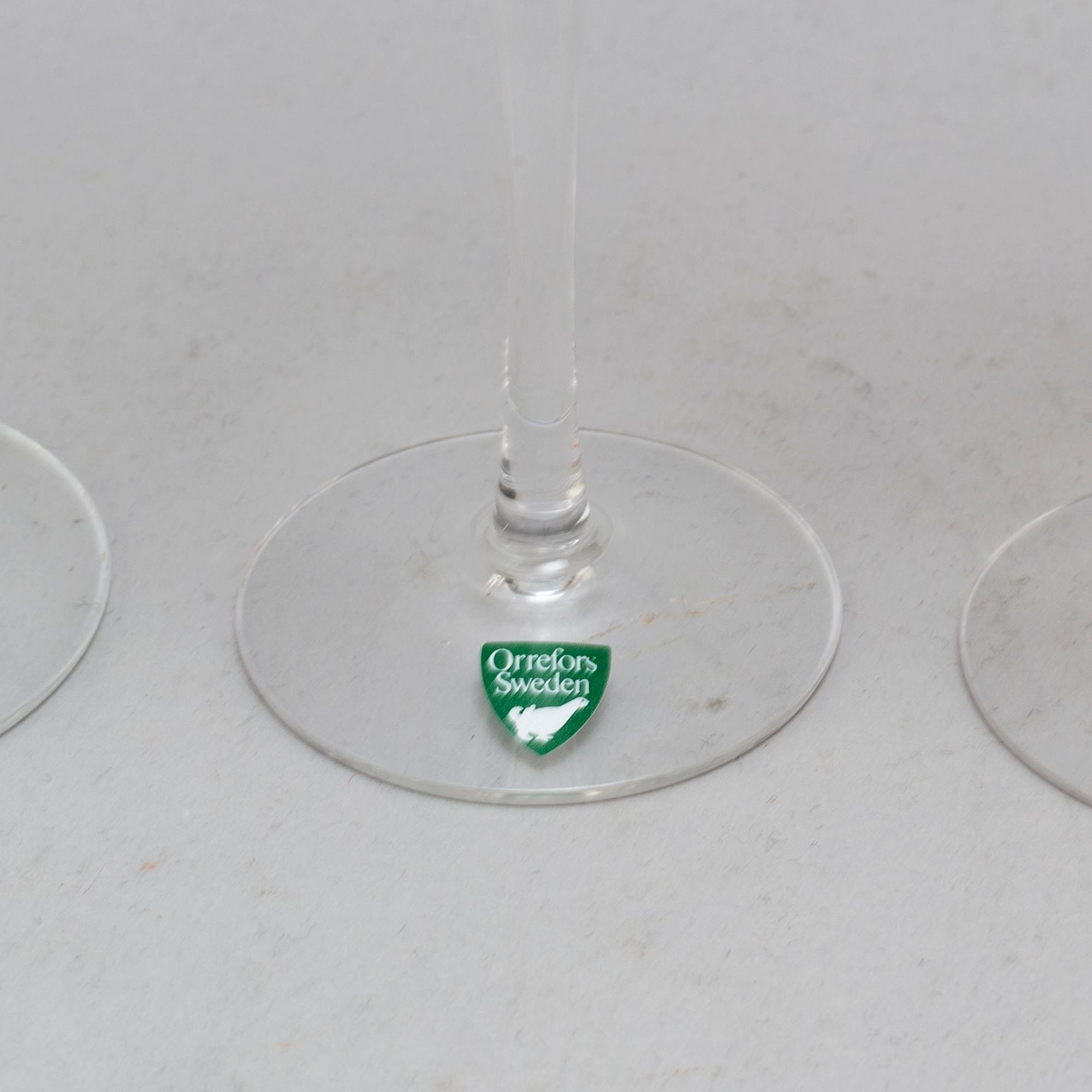 NILS LANDBERG samt MONICA BRATT, glasservisdelar, 43 delar. Orrefors samt Reijmyre.