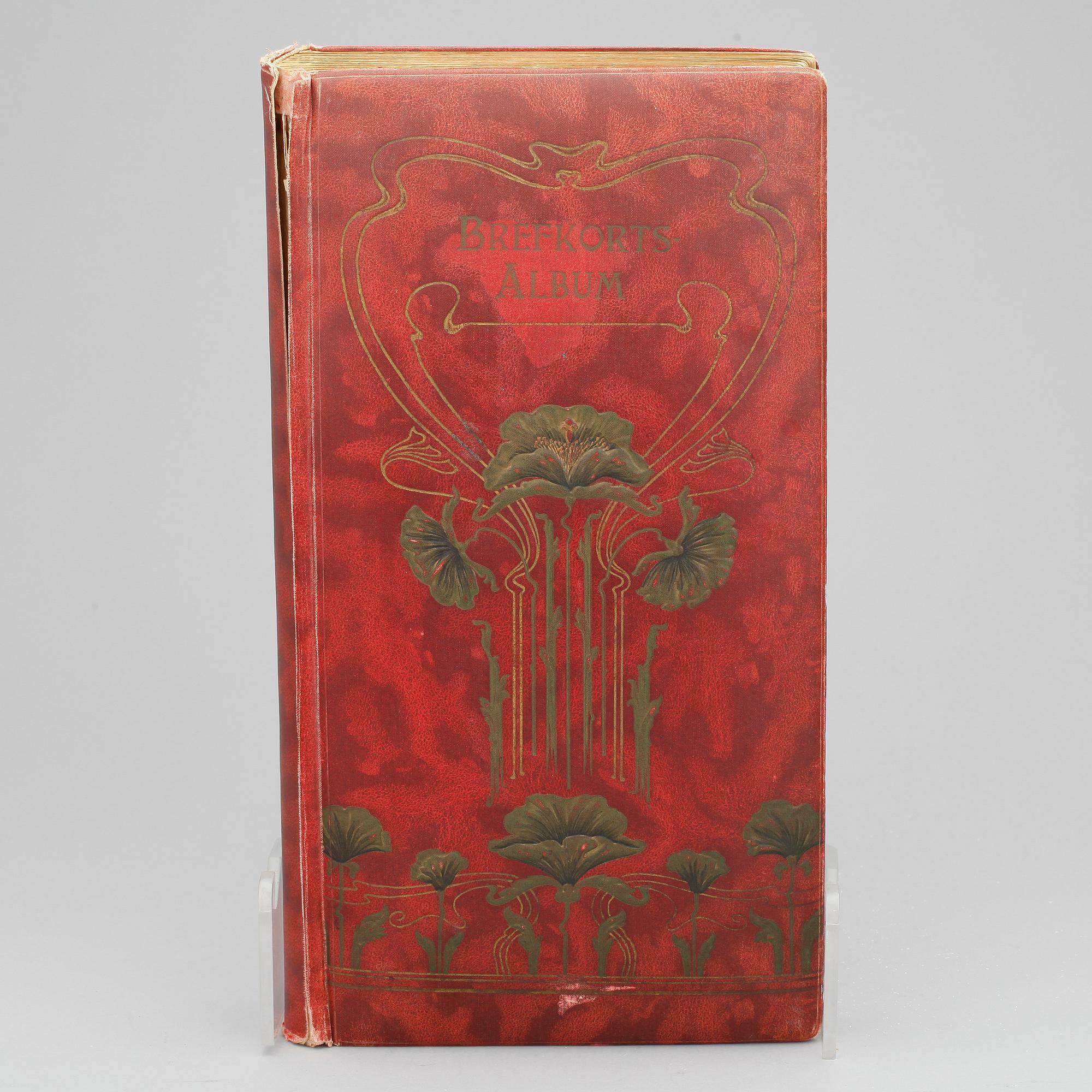 VYKORTSALBUM, med 250 vykort, 1900-talets början.