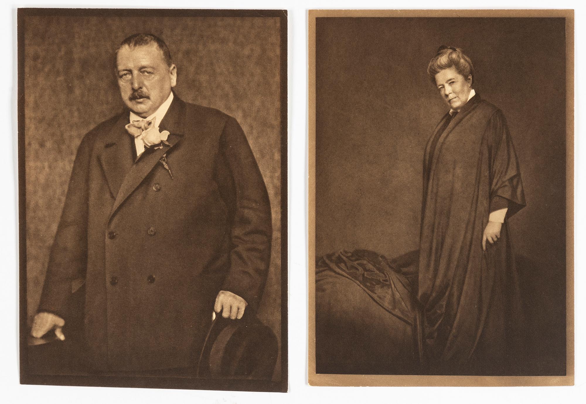 HENRY B. GOODWIN, 2 st fotogravyrer Selma Lagerlöf och Anders Zorn.