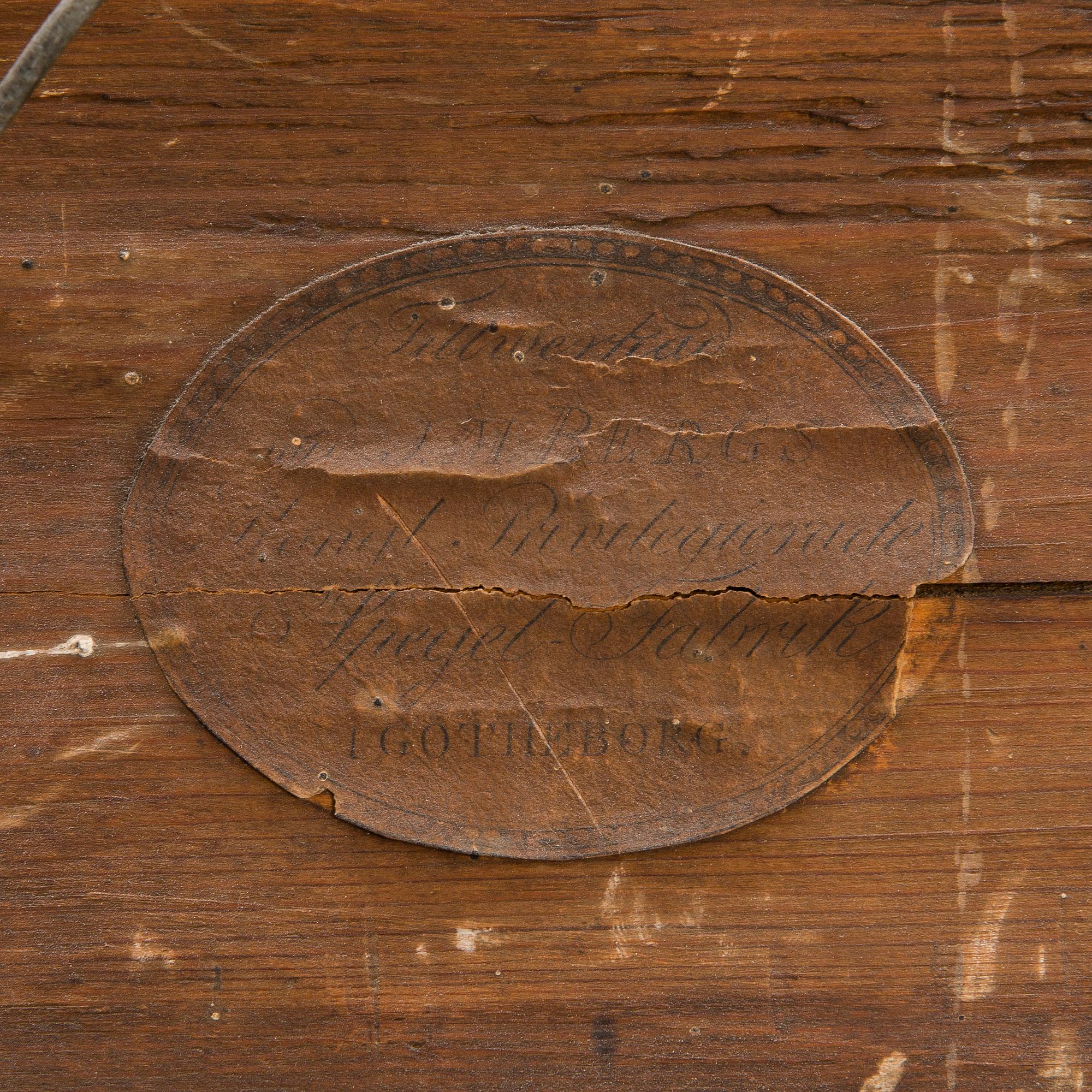 PEILI, signeerattu J.M.Berg, Göteborg 1800-luvun alku.