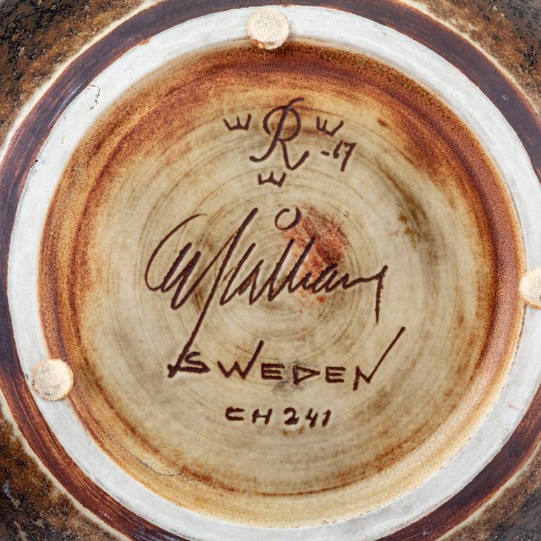 A signed unique Carl-Harry Stålhane stoneware vase from Rörstrand dated 67.