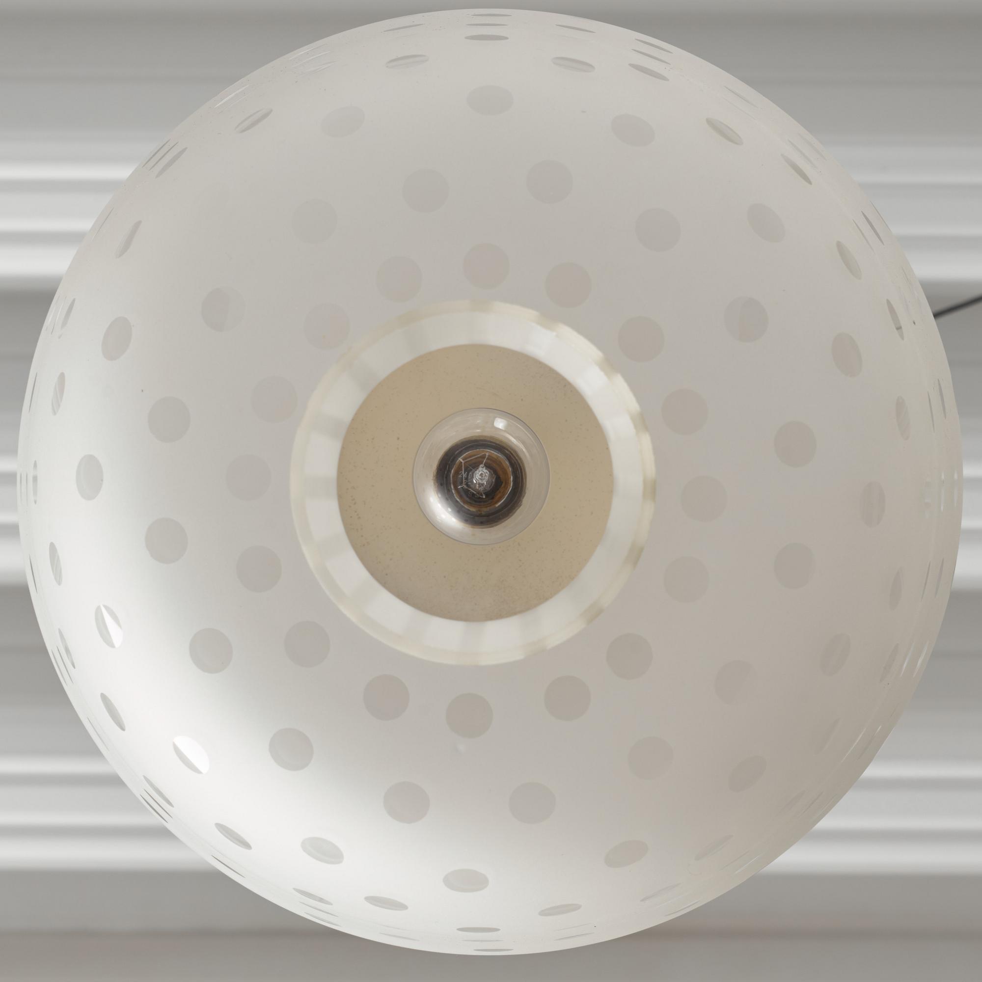 Flygsfors Glasbruk, ceiling lamp, a version of model '51334/513 P', 1940s/50s.