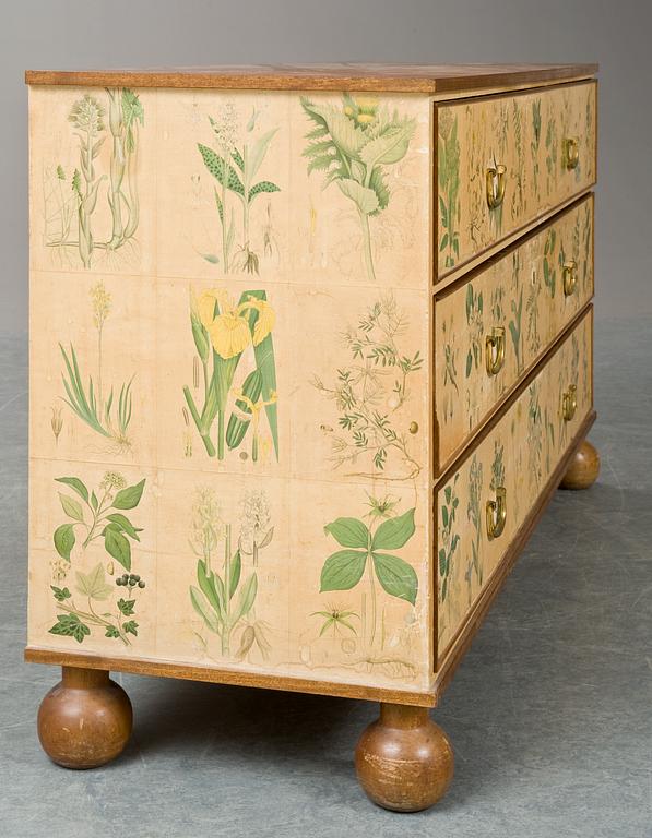 A Josef Frank 'Flora' chest of drawers, Svenskt Tenn 1940's.