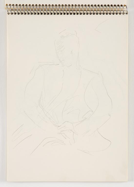 Lotte Laserstein, Skissblock med 19 teckningar varav 1 signerad.