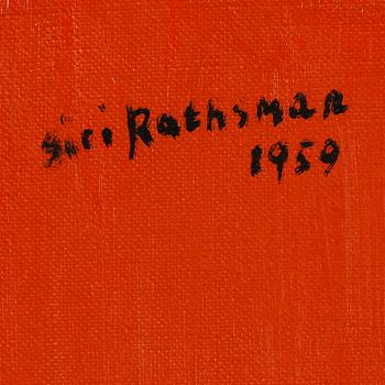 SIRI RATHSMAN, olja på duk, signerad och daterad 1959.