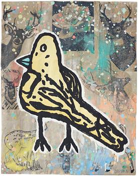 104. Donald Baechler, "Bird (Yellow)".