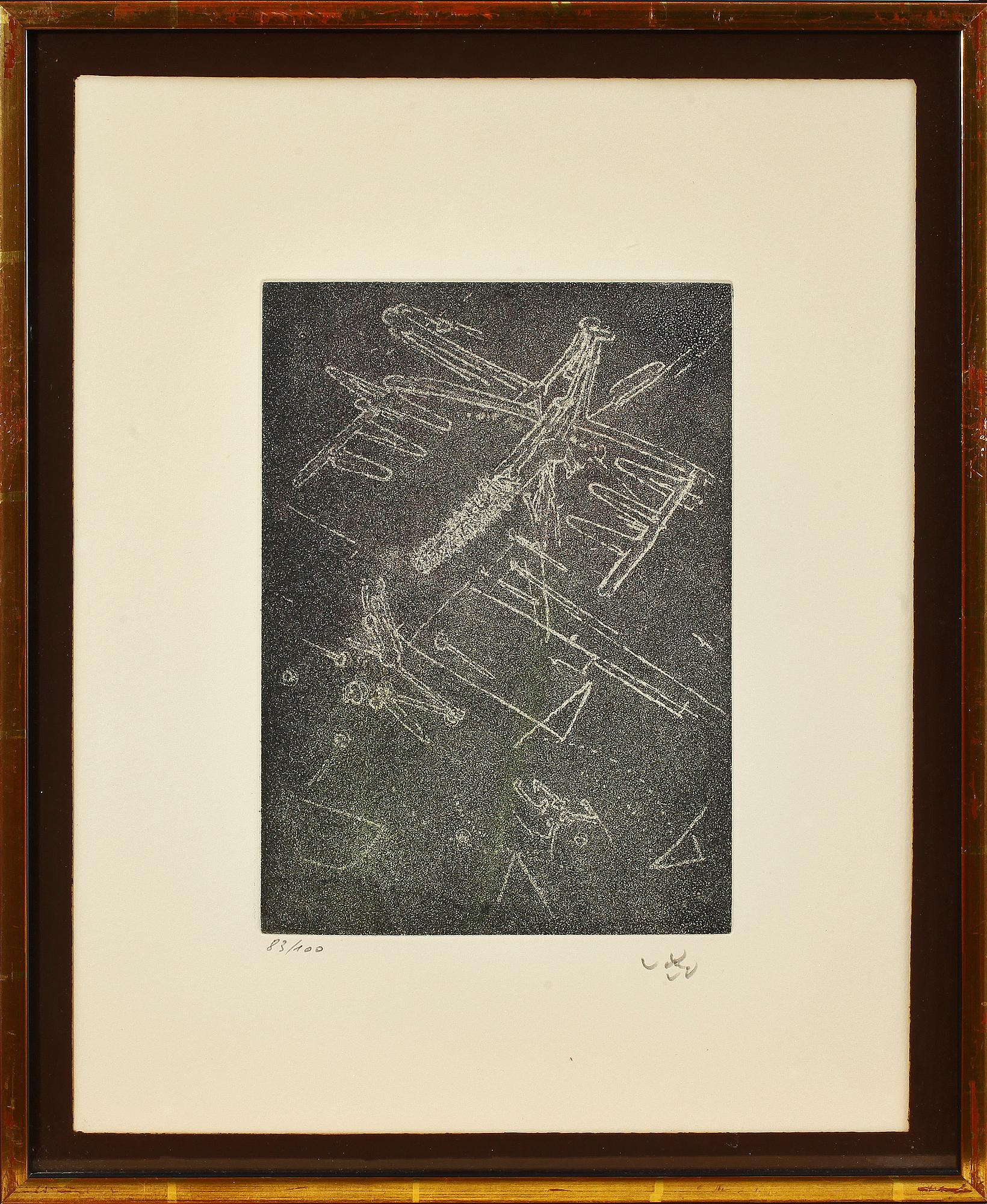 ROBERTO MATTA, färgetsningar, 5 st, sign o numr 83/100.