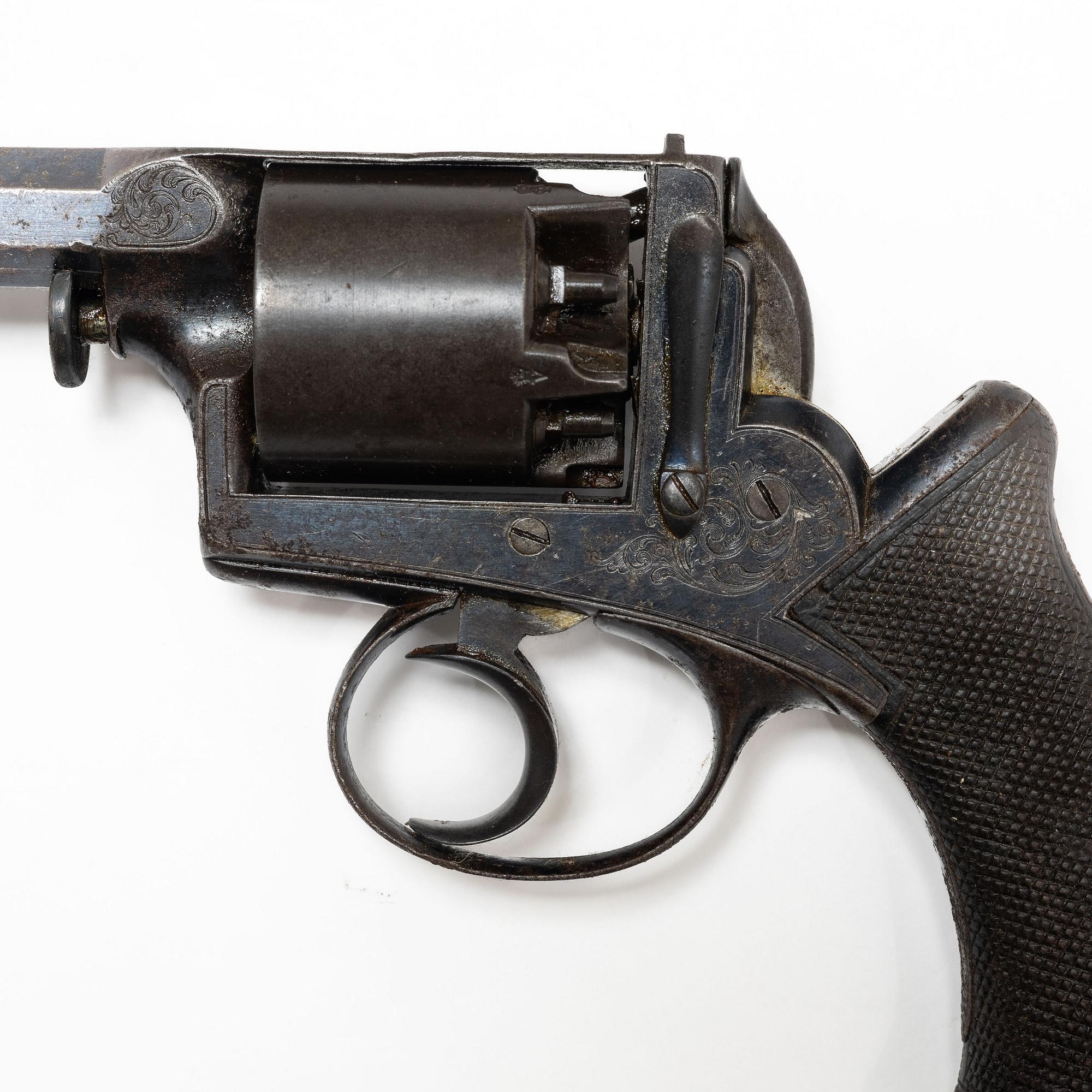 Slaglåsrevolver, brittisk  Deane, Adams & Deane. 1800-talets mitt.