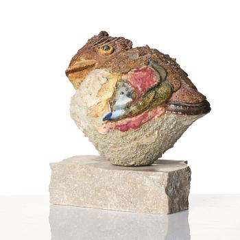 Tyra Lundgren, skulptur, chamotterat stengods, fågel, egen ateljé, Bredkvie, Gotland.