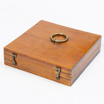 Compass, by Johan Gustaf Hasselström, instrument maker in Stockholm 1775-1812.
