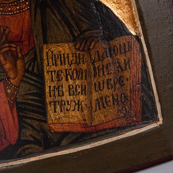 IKON, tempera på pannå, Ryssland 1800-talets mitt.