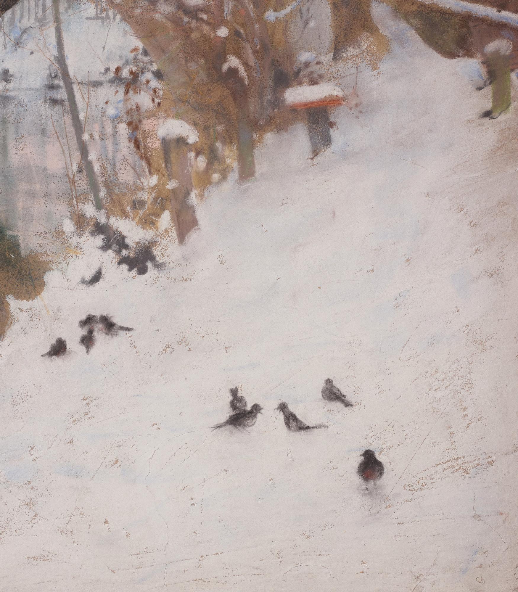 Carl Larsson, "Snö i Grez".