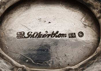 GRÄDDKANNA, silver, G Okerblom, St Petersburg, 1839. Ca 255 gr.
