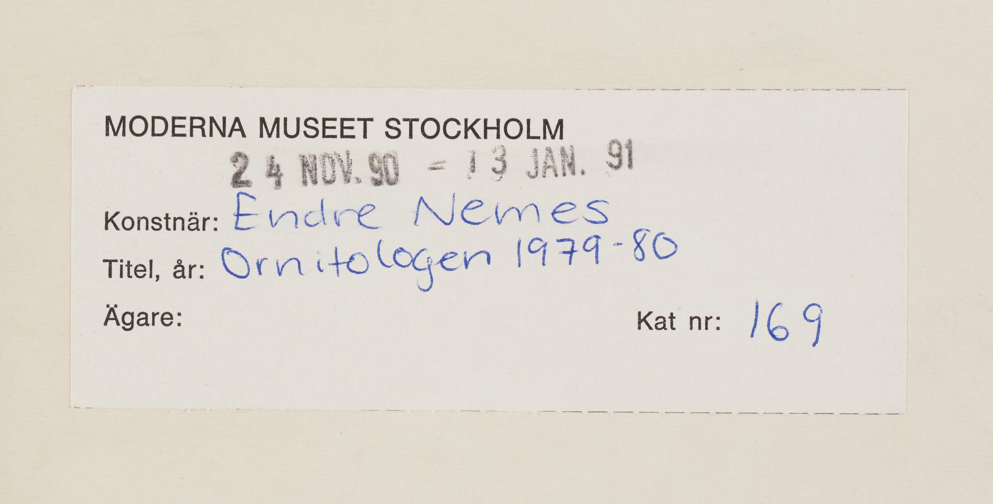 ENDRE NEMES, collage, tempera och blyerts. Utförd 1979-80.