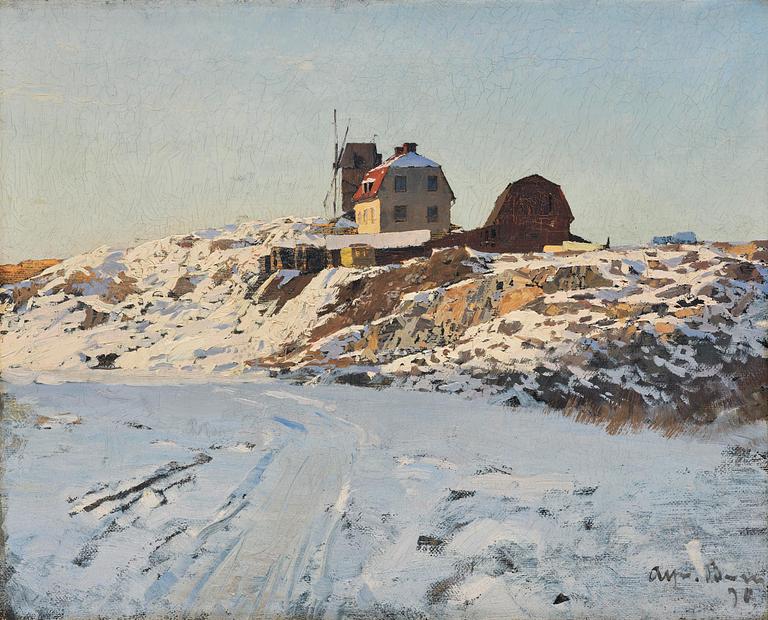 Alfred Bergström, Vinterdag, Dalarö.