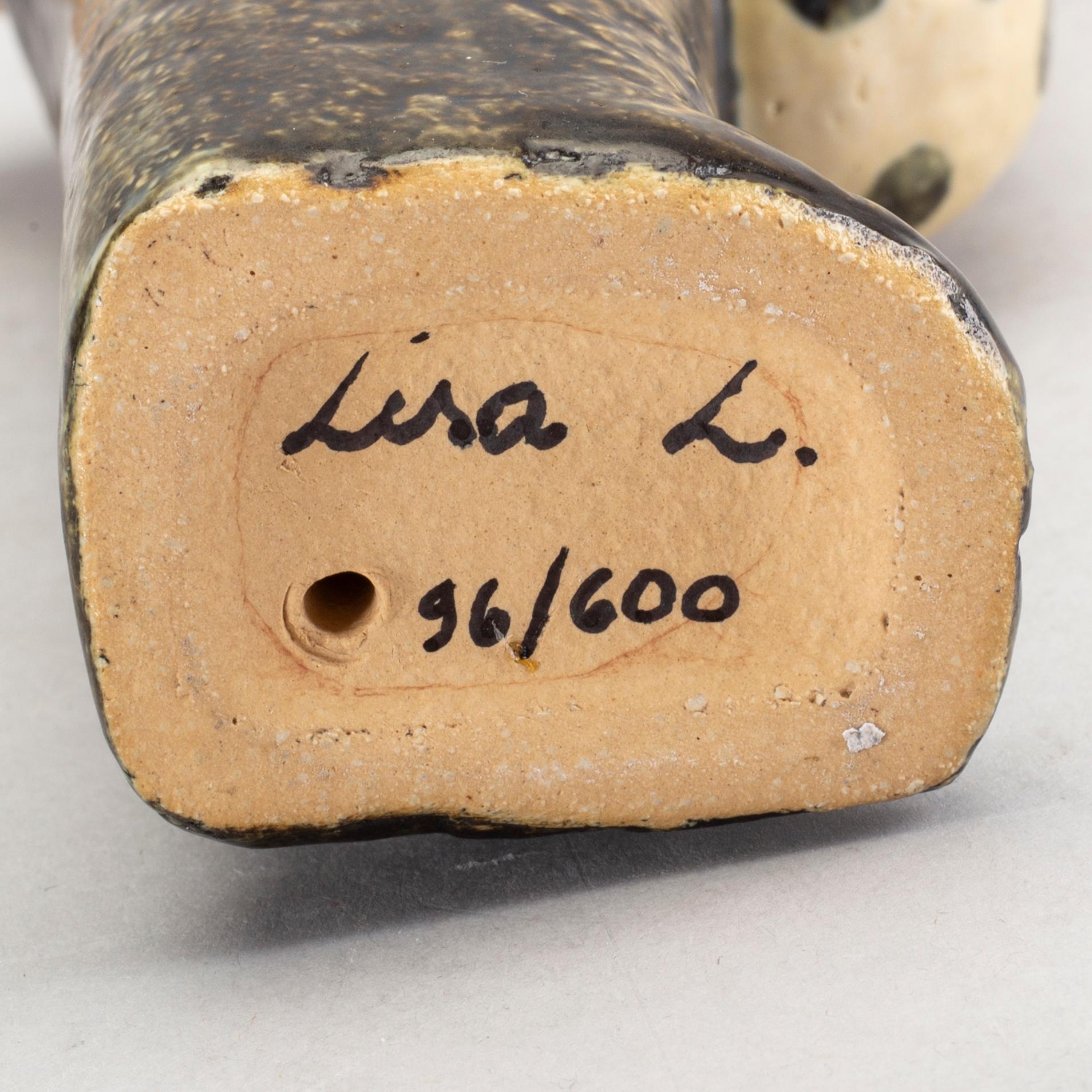 LISA LARSON, stoneware, figurin , Gustavsberg K-studio signed and numbered.