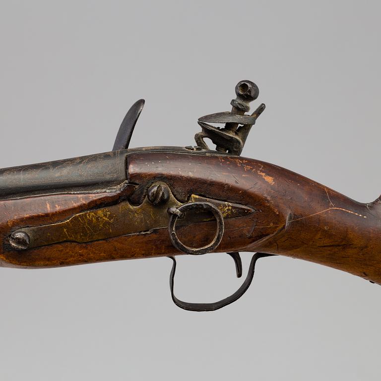 TROMBONPISTOL, Flintlås, 1800-talets första hälft.