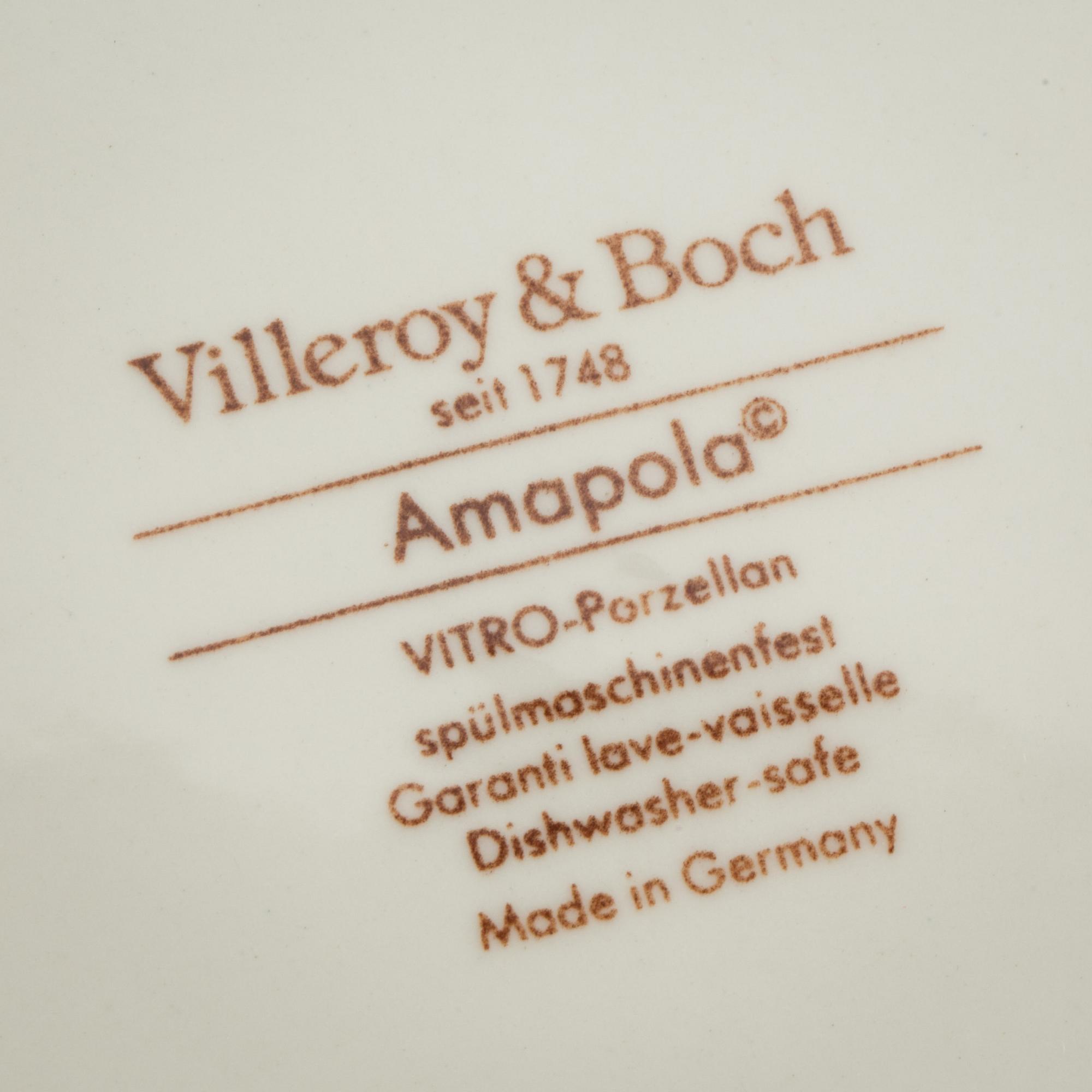 MATSERVIS, 26 delar, porslin, "Amapola", Villeroy & Boch.