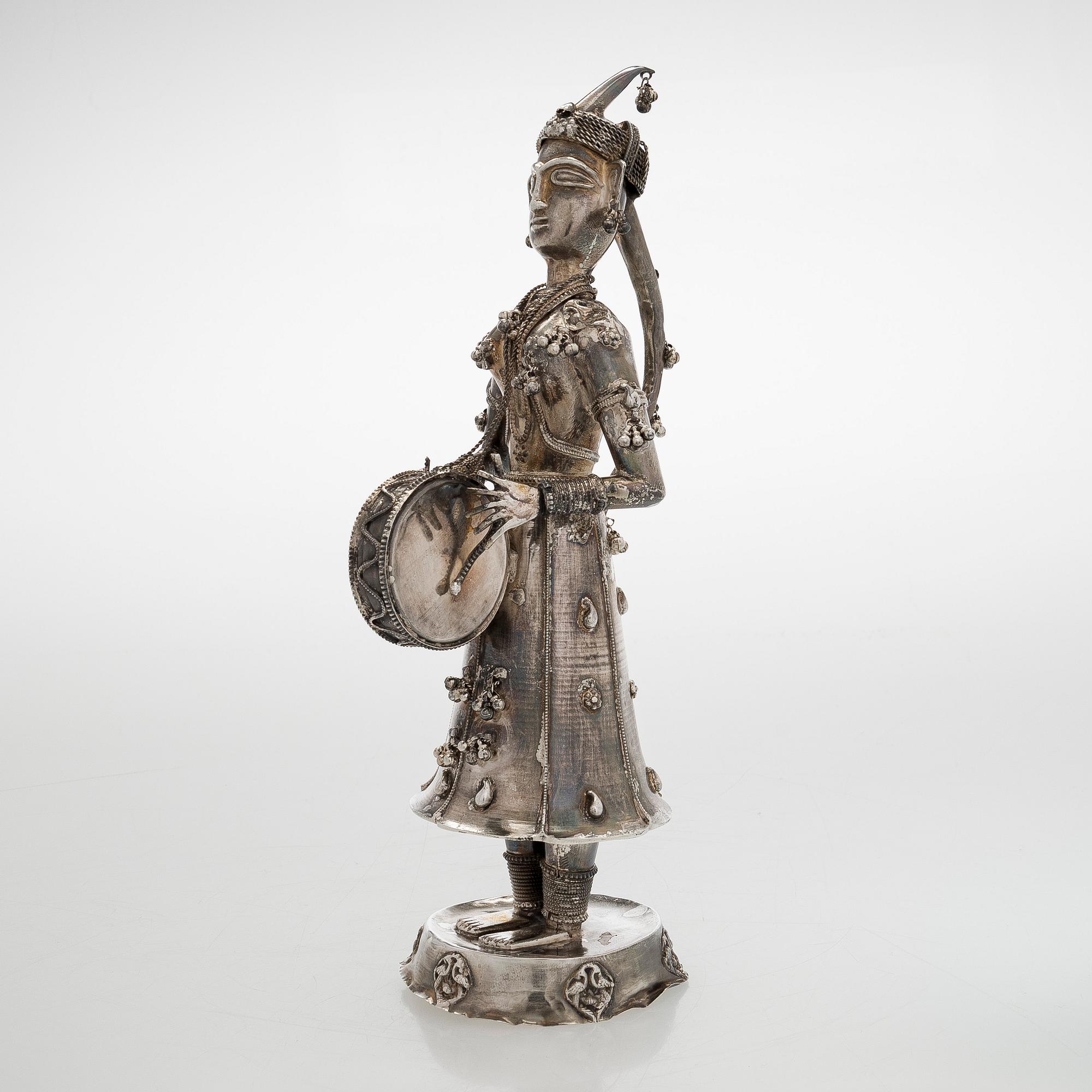 Figuuri, hopea, leimaamaton, Intia/ MYanmar 1900-luku.
