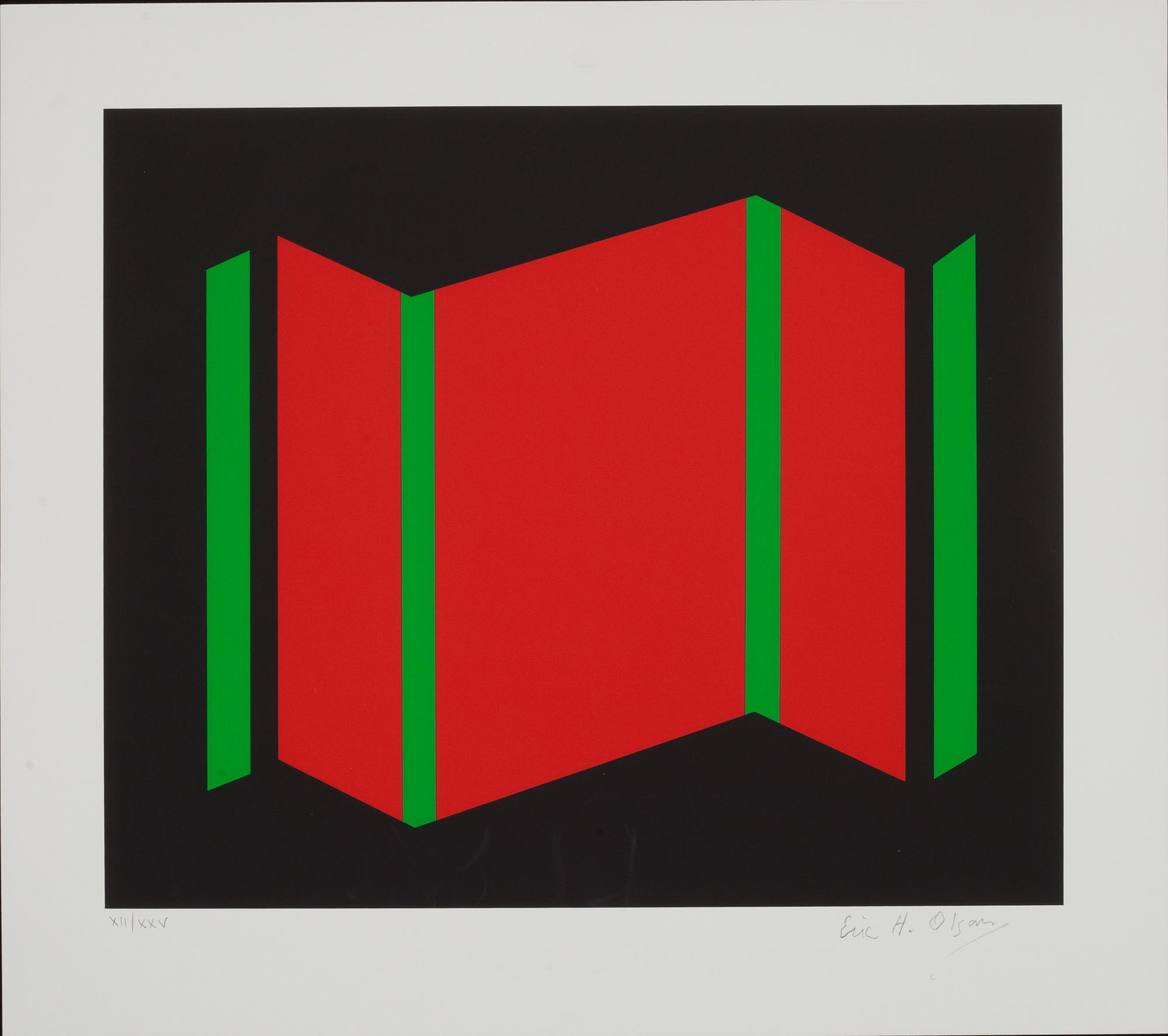 ERIC H OLSON, färglitografi. Numrerad XII/XXV och signerad.