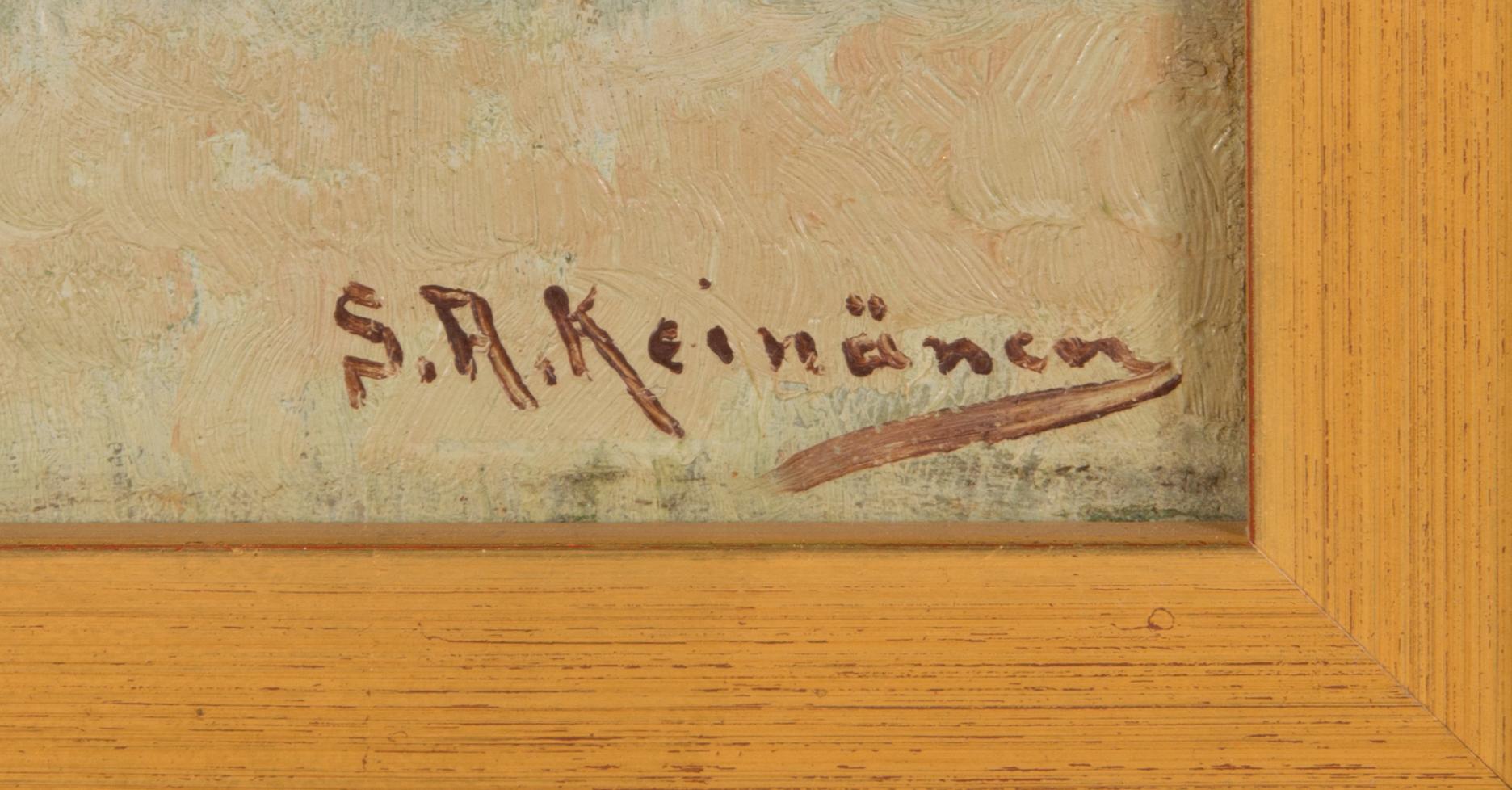 Sigfrid August Keinänen, öljy levylle, signeerattu.