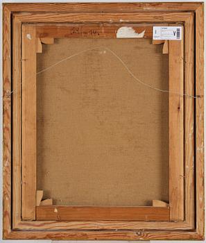 Olle Hjortzberg, Yellow roses in a glass vase.