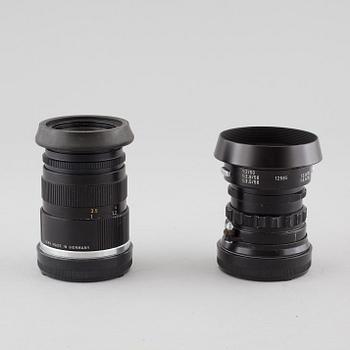 OBJEKTIV, Summicron f=5 cm 1:2 & ELMAR 1:4/90, Leitz och Ernst Leitz, Wetzlar.