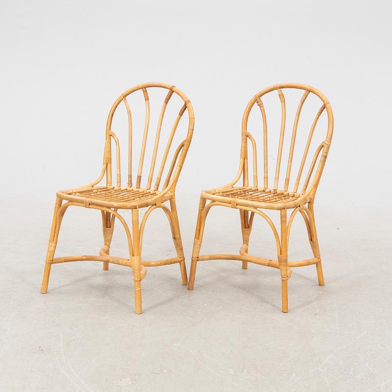 Josef Frank, a pair of bamboo and rattan garden chairs, model no 1164 by Svenskt Tenn, Sweden, designed in 1947.