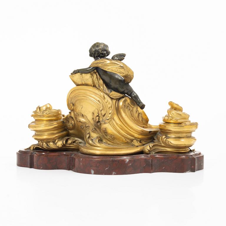 Inkstand, Louis XV style, Deniére, Paris, France, late 19th century.
