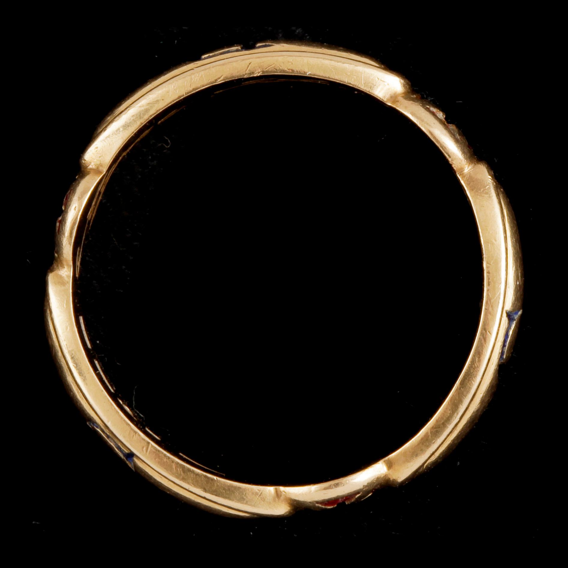 RING, frimurarring, 18K guld ca 7g.